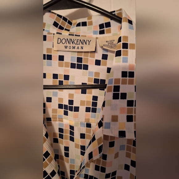 Vintage DonnKenny Blouse size 2X Casual Vacation Summer 100% Polyester - Picture 3 of 3